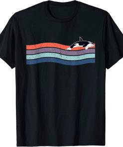 Vintage Orca Funny Retro Sunset T-Shirt