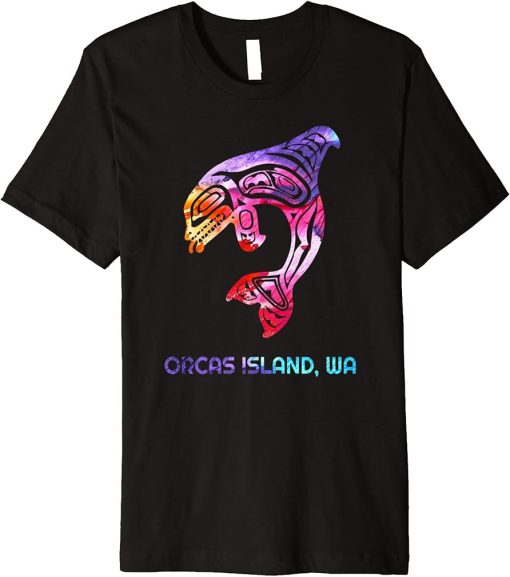 Orcas Island Washington Native American Orca Killer Whale Premium T-Shirt