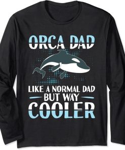 Funny Orca Lover Graphic for Boys Men Kids Dads Lover Long Sleeve T-Shirt