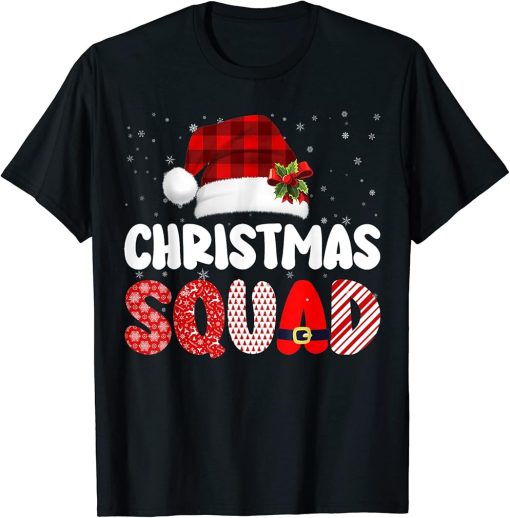 Group Matching Red Plaid Santa T-Shirt